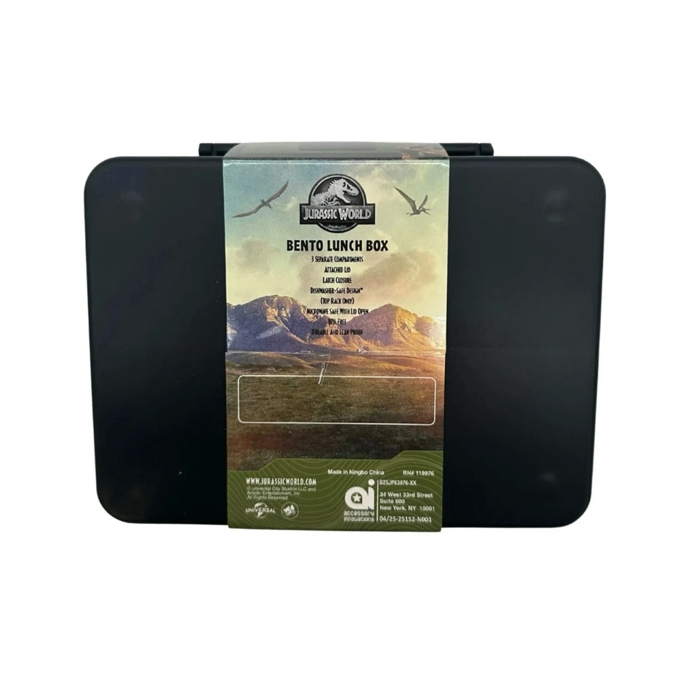 New Jurassic World Bento Lunch Box three compartments - Picture 3 of 8